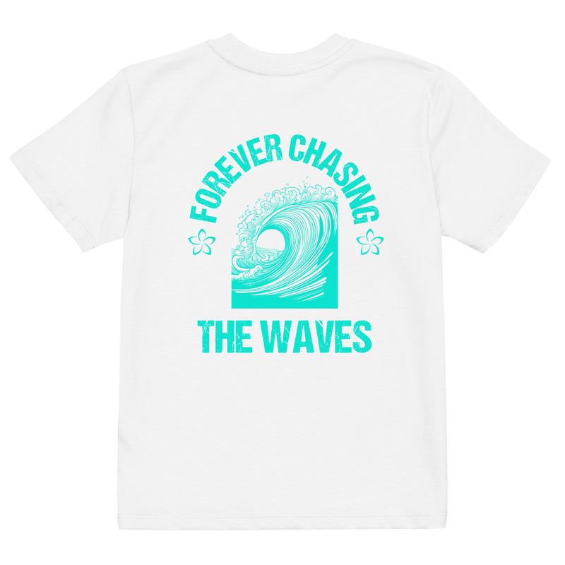 Children's t-shirt chasing the waves