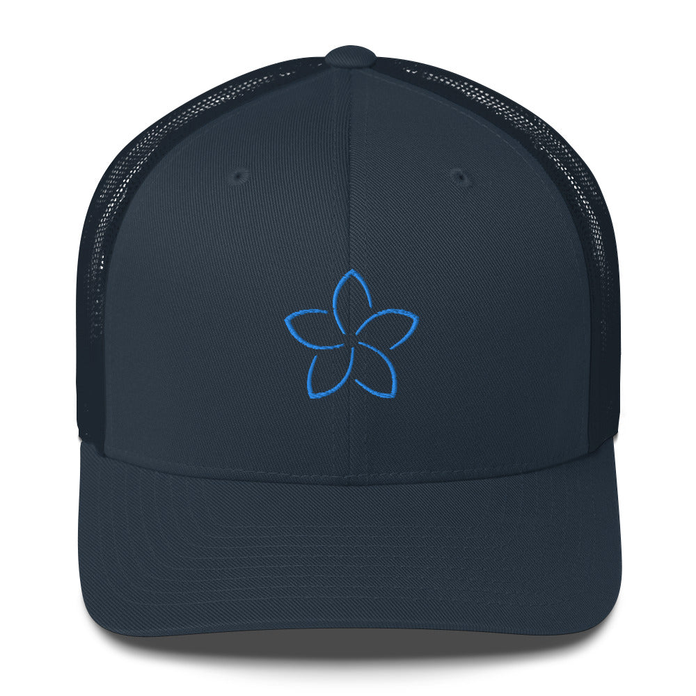 Casquette Plumeria bleue