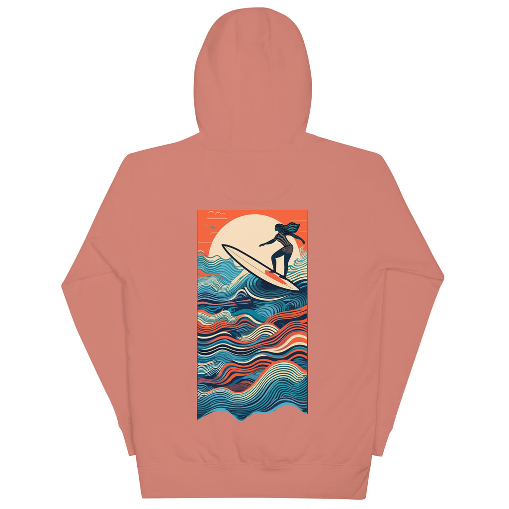 Hoodie unisexe surfeuse